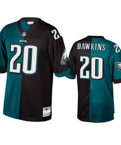 Philadelphia Eagles Brian Dawkins Green Black Retired Player Split Jersey - Robokeg