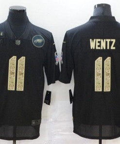 Philadelphia Eagles Carson Wentz #11 Nfl 2020 Black Jersey - Robokeg