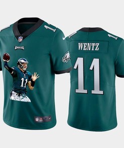 Philadelphia Eagles Carson Wentz #11 Nfl 2020 Green Jersey - Robokeg