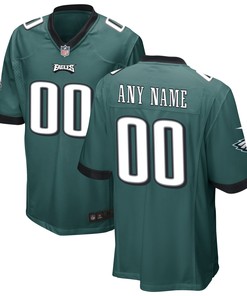 Philadelphia Eagles Custom Game Jersey Midnight Green Custom Jerseys Nfl - Robokeg