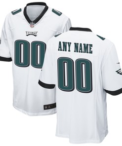 Philadelphia Eagles Custom Game Jersey White Custom Jerseys Nfl - Robokeg