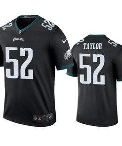 Philadelphia Eagles Davion Taylor Black Color Rush Legend Jersey - Robokeg