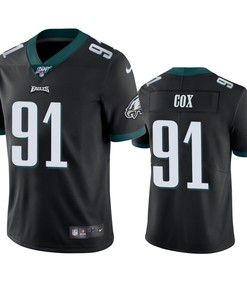 Philadelphia Eagles Fletcher Cox Black 100th Season Vapor Limited Jersey - Robokeg