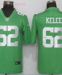 Philadelphia Eagles Jason Kelce #62 2020 Nfl Green Jersey Jersey - Robokeg