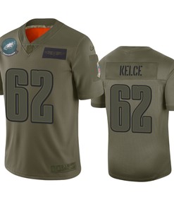 Philadelphia Eagles Jason Kelce Camo 2019 Salute To Service Limited Jersey - Robokeg