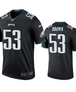 Philadelphia Eagles Jatavis Brown Black Color Rush Legend Jersey - Robokeg