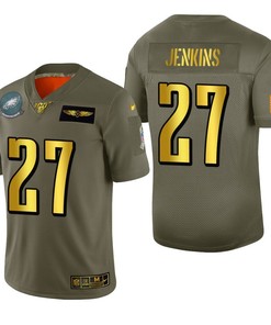Philadelphia Eagles Malcolm Jenkins 2019 Salute To Service Nfl 100 Mens Jersey Metallic - Robokeg