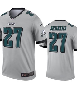 Philadelphia Eagles Malcolm Jenkins Silver Inverted Legend Jersey - Robokeg