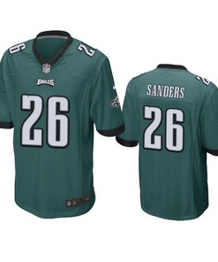Philadelphia Eagles Miles Sanders 2019 Nfl Draft Green Game Jersey - Robokeg