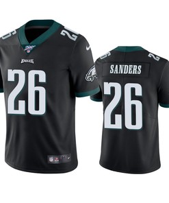 Philadelphia Eagles Miles Sanders Black 100th Season Vapor Limited Jersey - Robokeg
