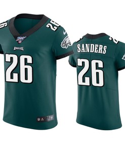 Philadelphia Eagles Miles Sanders Midnight Green 100th Season Vapor Elite Jersey - Robokeg
