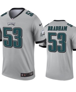 Philadelphia Eagles Nigel Bradham Silver Inverted Legend Jersey - Robokeg