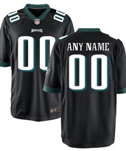 Philadelphia Eagles Nike Youth Game Custom Jersey - Black - Robokeg
