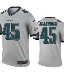 Philadelphia Eagles Orlando Scandrick Silver Inverted Legend Jersey - Robokeg