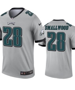 Philadelphia Eagles Wendell Smallwood Silver Inverted Legend Jersey - Robokeg