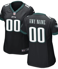 Philadelphia Eagles Womens Alternate Custom Game Jersey Black Custom Jerseys Nfl - Robokeg