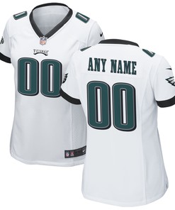 Philadelphia Eagles Womens Custom Game Jersey - White Custom Jerseys Nfl - Robokeg
