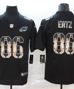 Philadelphia Eagles Zach Ertz #86 Nfl 2020 Black Statue Of Liberty Jersey - Robokeg