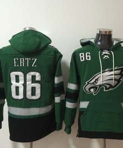 Philadelphia Eagles Zach Ertz #86 Nfl 2020 Green Hoodie Jersey - Robokeg