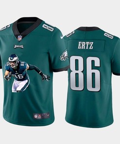 Philadelphia Eagles Zach Ertz #86 Nfl Portrait Brandedition Teal Jersey - Robokeg