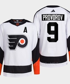 Philadelphia Flyers 2022 Reverse Retro 2.0 Ivan Provorov 9 White Primegreen Jersey Men's - Robokeg