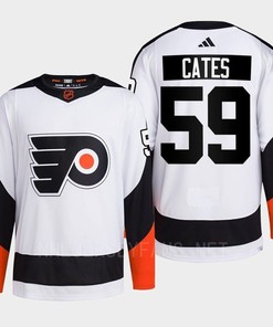 Philadelphia Flyers 2022 Reverse Retro 2.0 Jackson Cates 59 White Primegreen Jersey Men's - Robokeg