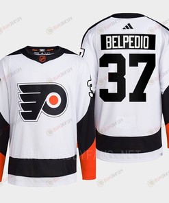 Philadelphia Flyers 2022 Reverse Retro 2.0 Louie Belpedio 37 White Primegreen Jersey Men's - Robokeg