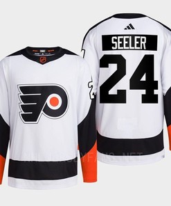 Philadelphia Flyers 2022 Reverse Retro 2.0 Nick Seeler 24 White Primegreen Jersey Men's - Robokeg