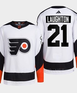 Philadelphia Flyers 2022 Reverse Retro 2.0 Scott Laughton 21 White Primegreen Jersey Men's - Robokeg