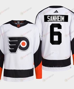 Philadelphia Flyers 2022 Reverse Retro 2.0 Travis Sanheim 6 White Primegreen Jersey Men's - Robokeg