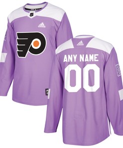 Philadelphia Flyers Adidas 2018 Hockey Fights Cancer Custom Practice Jersey - Purple Custom Jerseys Nhl - Robokeg