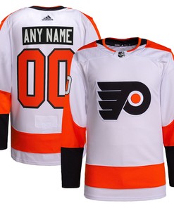 Philadelphia Flyers Adidas Away Authentic Pro Custom Jersey - White Custom Jerseys Nhl - Robokeg