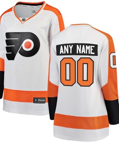 Philadelphia Flyers Fanatics Branded Womens Away Breakaway Custom Jersey - White Custom Jerseys Nhl - Robokeg