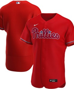 Philadelphia Phillies Alternate Authentic Team Jersey - Red Mlb - Robokeg