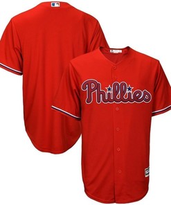 Philadelphia Phillies Alternate Official Cool Base Team Jersey - Scarlet - Robokeg