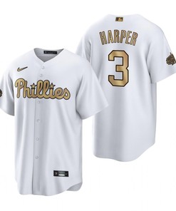 Philadelphia Phillies Bryce Harper White 2022-23 All-Star Game Jersey - Robokeg