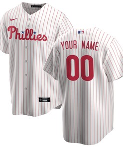 Philadelphia Phillies Home Replica Custom Jersey - White Custom Jerseys Mlb - Robokeg