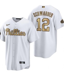 Philadelphia Phillies Kyle Schwarber White 2022-23 All-Star Game Jersey - Robokeg