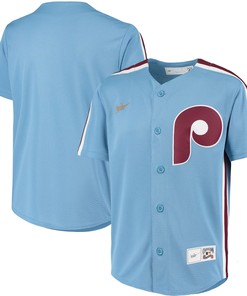 Philadelphia Phillies Road Cooperstown Collection Team Jersey - Light Blue Mlb - Robokeg