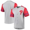 Philadelphia Phillies Stitches Button-up Jersey - Gray/red Mlb - Robokeg