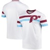 Philadelphia Phillies Stitches Cooperstown Collection V-neck Jersey - White Mlb - Robokeg