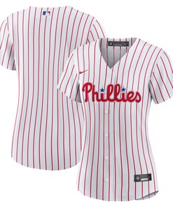 Philadelphia Phillies Womens Home Blank Replica Jersey - White Mlb - Robokeg