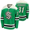 Philipp Grubauer Seattle Kraken 2022 St. Patrick Green 31 Jersey Jersey - Robokeg
