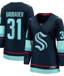 Philipp Grubauer Seattle Kraken Fanatics Branded Womens Home Premier Breakaway Player Jersey - Deep Sea Blue Nhl - Robokeg