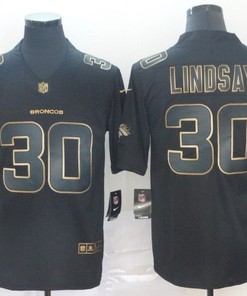 Phillip Lindsay #30 Denver Broncos Nfl Explosion Legendary Gold Black Jersey - Robokeg