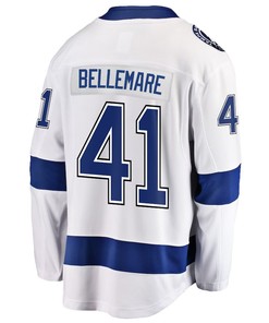 Pierre-Edouard Bellemare 41 Tampa Bay Lightning Stanley Cup 2023 Playoffs Patch Away Breakaway Men Jersey - White - Robokeg