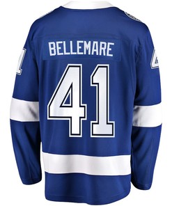 Pierre-Edouard Bellemare 41 Tampa Bay Lightning Stanley Cup 2023 Playoffs Patch Home Breakaway Men Jersey - Blue - Robokeg