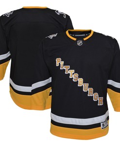 Pittsburgh Penguins 2021/22 Alternate Premier Jersey - Black Nhl - Robokeg