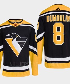 Pittsburgh Penguins 2022 Reverse Retro 2.0 Brian Dumoulin 38 Black Primegreen Jersey Men's - Robokeg