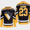 Pittsburgh Penguins 2022 Reverse Retro 2.0 Brock McGinn 23 Black Primegreen Jersey Men's - Robokeg